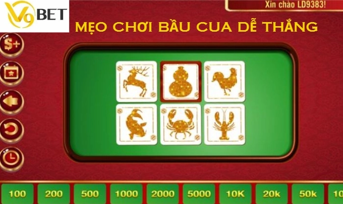 Mẹo chơi bầu cua dễ thắng tại V9bet